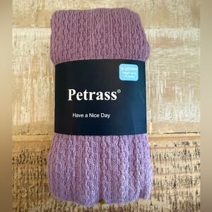Petrass Cable Knit Girls Tights Purple 9-10 Years 77% Cotton Nylon Spandex